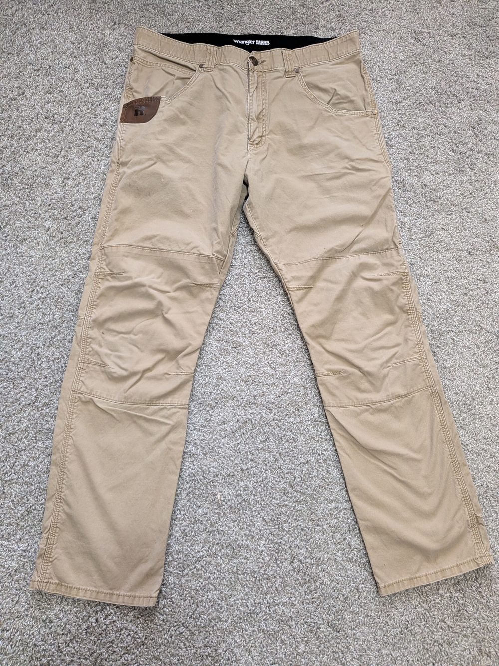Wrangler Riggs Khaki Work Pants - Men's Tan Utility Trousers